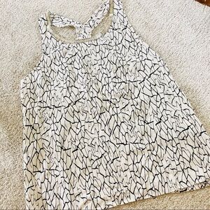 The Korner 100% Silk Beaded Tank Sz S